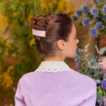 Alexandre de Paris - Haarspange MON BEAU JARDIN 8 cm rosa AA8-16728-03P22Q