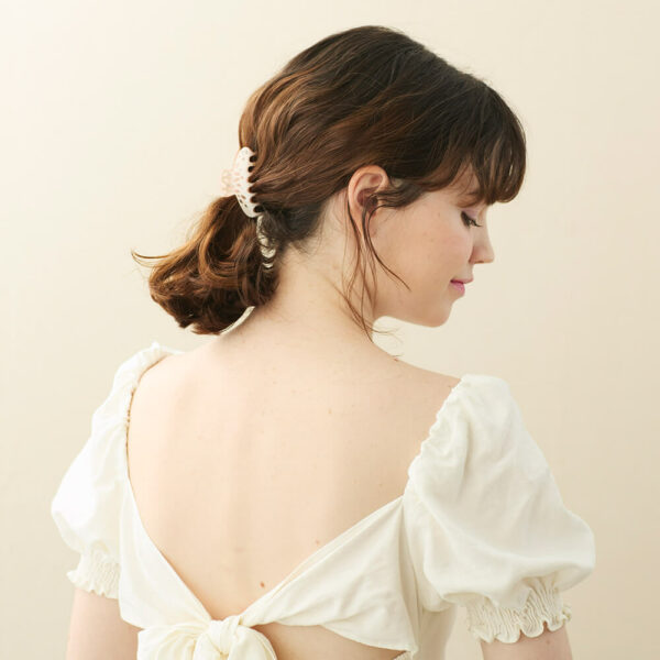 Alexandre de Paris - Haarklammer Au gre du vent 6,5 cm rosa ACCS-17755-04Q