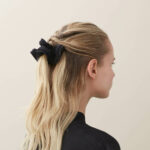 Alexandre de Paris - Chouchou Satin Diva Rose 10cm TCH-20152-PM