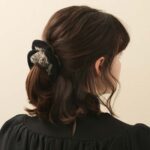 Alexandre de Paris ChouchouScrunchie BEIGE COUTURE 5cm TCHA 21T A25S (5)