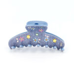 Alexandre de Paris - Haarklammer CHAMP DE FLEURS 8,5 cm blau ACCM-18045-03X