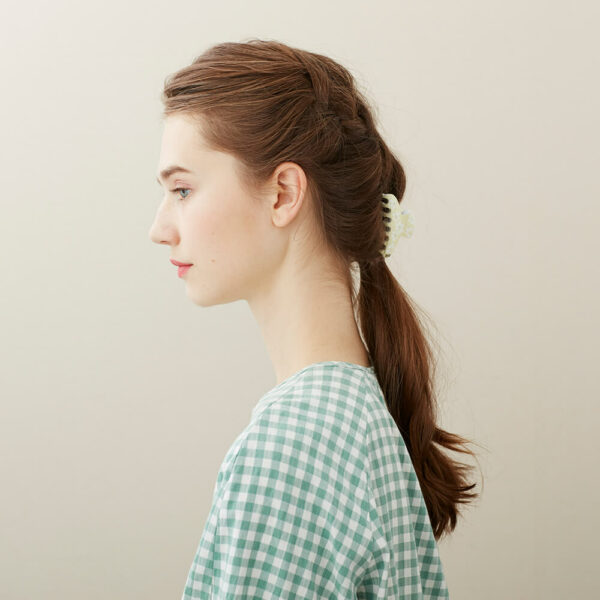 Alexandre de Paris - Haarklammer Floraison 6 cm gelb ACCS-17498-03-J