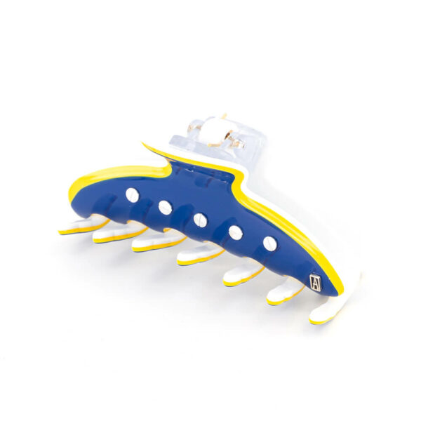 Alexandre de Paris - Haarklammer Moussaillon 8,5 cm marine-gelb ACCM-17343-05M1_3