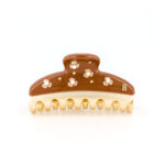 Alexandre de Paris - Haarklammer Pince Vendôme FLORE 7,5 cm braun ICCM-15571-60H