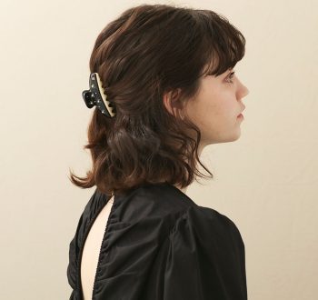 Alexandre de Paris - Haarklammer Pince Vendôme FLORE 7,5 cm schwarz ICCM-15571-60-N