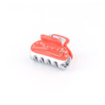 Alexandre de Paris Haarklammer Pince Vendôme Regate mit 1 Reihe Strass 4,5 cm rot ICC45 14339 03P24R 3