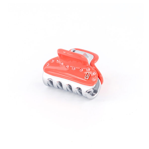 Alexandre de Paris Haarklammer Pince Vendôme Regate mit 1 Reihe Strass 4,5 cm rot ICC45 14339 03P24R 3