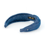 Alexandre de Paris - Haarreif Aude Denim 4,5 cm marine THB30-17T-P21M (2)