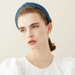 Alexandre de Paris - Haarreif Aude Denim 4,5 cm marine THB30-17T-P21M (2)