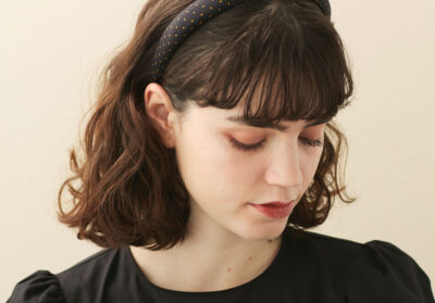 Alexandre de Paris - Haarreif POINT DE VUE 2,5 cm schwarz orange THB25-17T-A22H_model