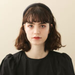 Alexandre de Paris - Haarreif POINT DE VUE 2,5 cm schwarz orange THB25-17T-A22H_model2