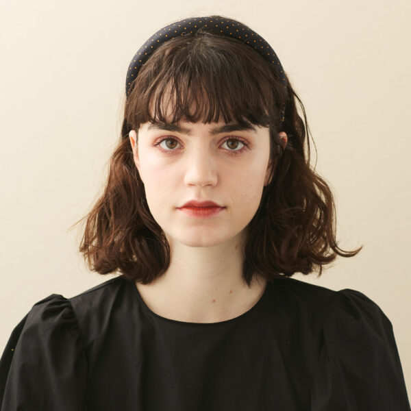 Alexandre de Paris - Haarreif POINT DE VUE 2,5 cm schwarz orange THB25-17T-A22H_model2