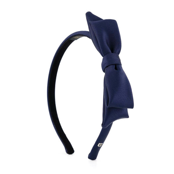 Alexandre de Paris - Haarreifen Esther Satin Diva Marine 1cm THB-18028-10 M (4)