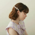 Alexandre de Paris - Haarspange À Peine Éclose 8 cm beige AA8-17603-04S