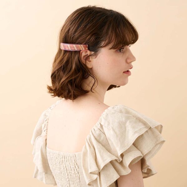 Alexandre de Paris Haarspange AIR LIBRE hoch 9,5 cm rosa AQCH 18342 03 Q