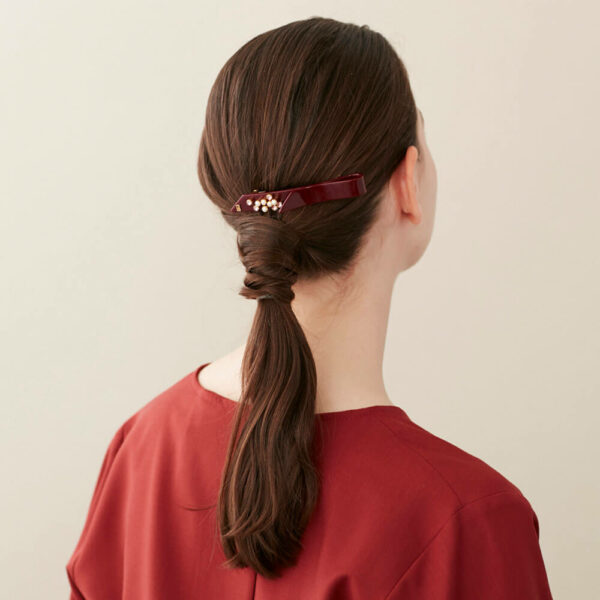 Alexandre de Paris - Haarspange ALGORITHME 8 cm bordeaux AA8-17424-02B