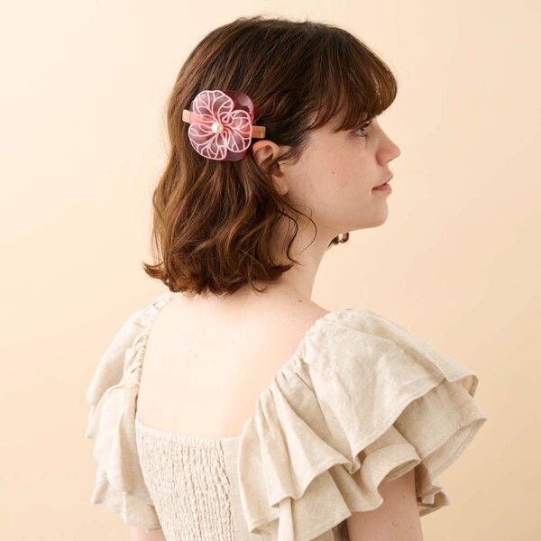 Alexandre de Paris Haarspange CAMÉLIA GIPSY 8 cm rosa AA8 18280 02 Q