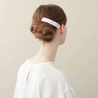 Alexandre de Paris - Haarspange COQUETTE hoch beige grau AQCH-737-P20Q_model