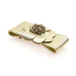 Alexandre de Paris - Haarspange FLEUR & CUIR 8 cm gold TA8-178-67 D_2
