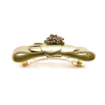 Alexandre de Paris - Haarspange FLEUR & CUIR 8 cm gold TA8-178-67 D_3