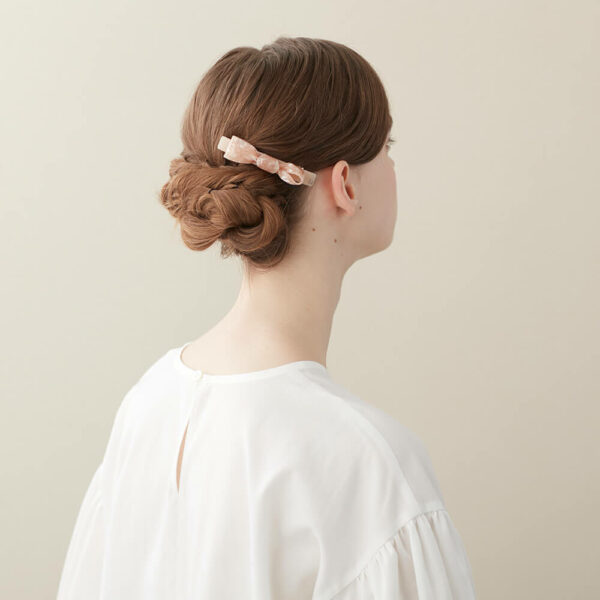 Alexandre de Paris - Haarspange Ingénue 8 cm lachsfarben AA8-17331-02-O