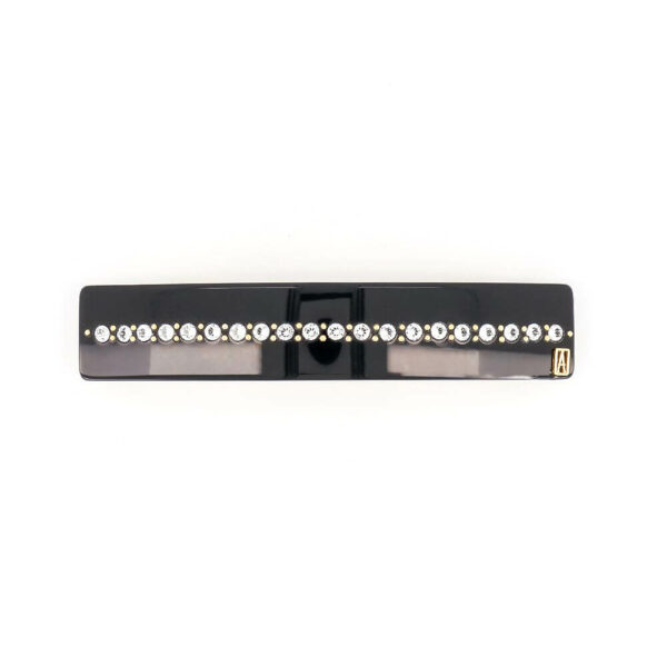 Alexandre de Paris - Haarspange Klassisch mit Strass Schwarz 8cm AA8-736-75(N) (3)