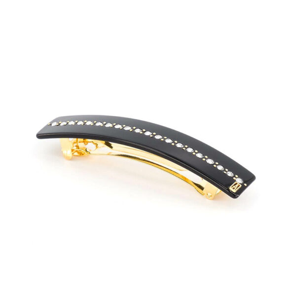 Alexandre de Paris - Haarspange Klassisch mit Strass Schwarz 8cm AA8-736-75(N) (3)