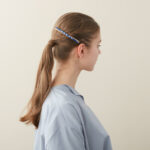 Alexandre de Paris - Haarspange Moussaillon 10 cm marine-orange AA10-17343-02-M2