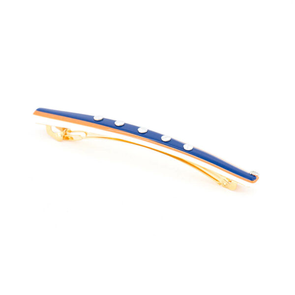 Alexandre de Paris - Haarspange Moussaillon 10 cm marine-orange AA10-17343-02M2