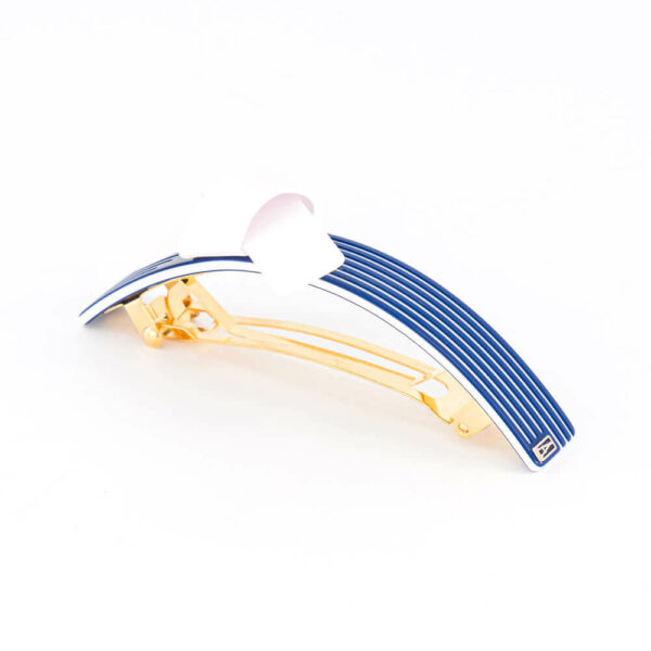 Alexandre de Paris - Haarspange Noeud Tribord hoch 9,5 cm marine AQCH-17316-03M (4)