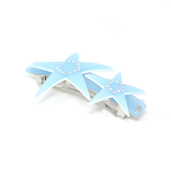 Alexandre de Paris - Haarspange Péttilante 8 cm hellblau AA8-17050-04 C (3)