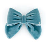 Alexandre de Paris - Haarspange Samt Paulette 8cm türkis TA8-17504V (2)