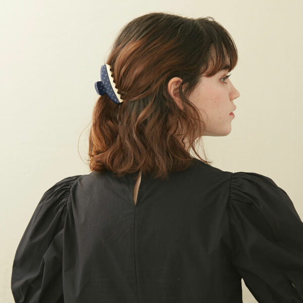 Alexandre de Paris - Pince Vendôme Signature 7,5 cm marine ICCM-15571-59M (2)