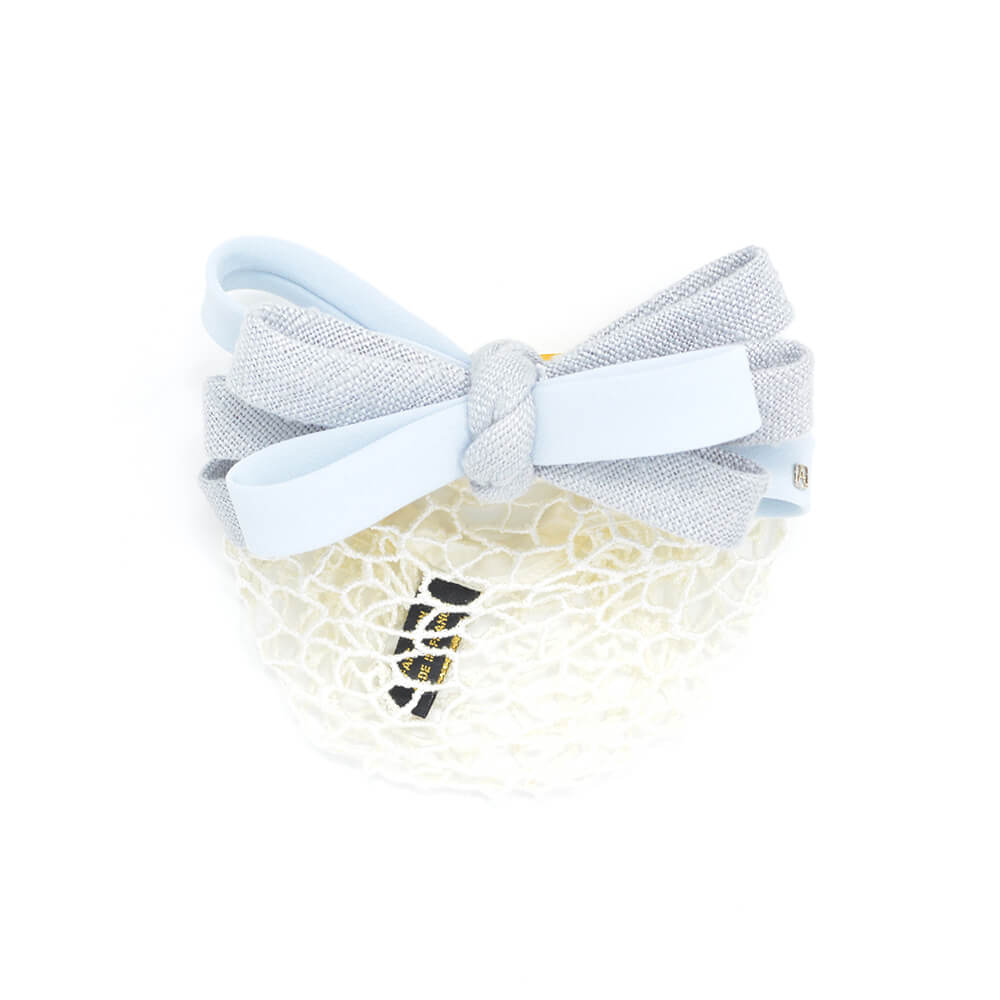 Alexandre de Paris – Haarspange mit Netz “Chloe” mit 3-facher Masche Hellblau TCHG-16389 C