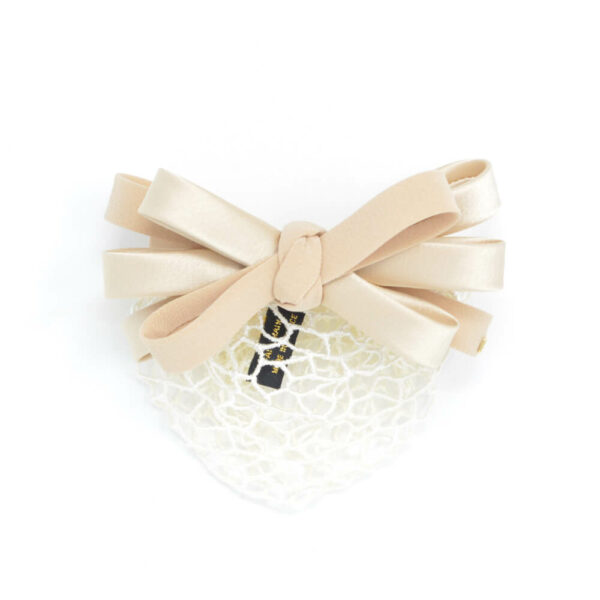 Alexandre de Paris – Haarspange mit Netz “Chloe” mit 3-facher Masche beige TCHG-16389 S