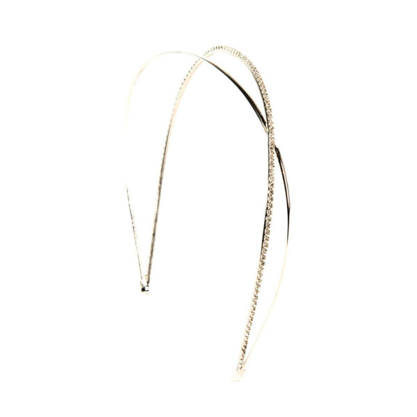 Ficcare Haarreifen "2-Arch Glittery Knot Headband" - Silber
