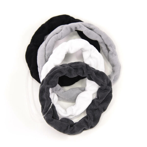 Haargummi gerafft 4er-Pack Schwarz T161-C N