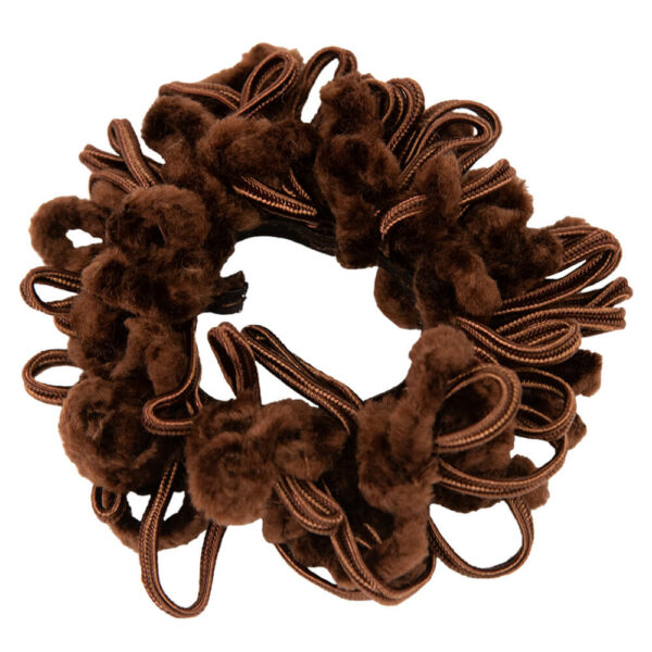 Haargummi mit Chenille Braun HG-Chenille H