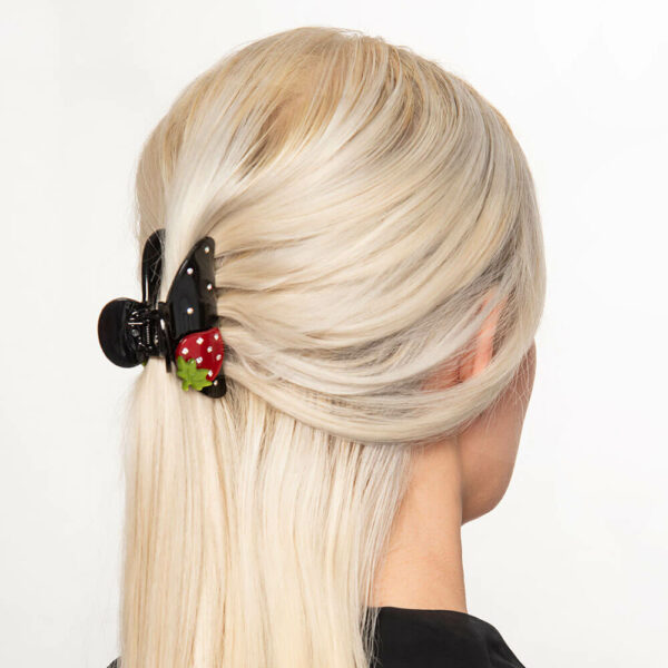 Haarklammer mit Erdbeere 7cm