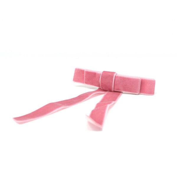 Haarspange mit Samtschleife lang R-VH-128-80 Q (2)