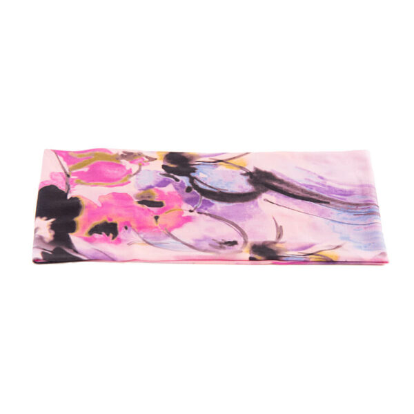 Stirnband aus Mikrofaser gemustert rosa T161-1331(r)