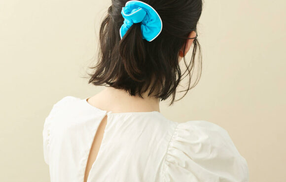Alexandre de Paris - Chouchou_Scrunchie CALANQUES 5 cm blau TCHA-17T-P22C