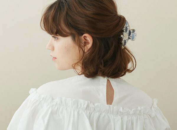 Alexandre de Paris - Haarklammer ENTRE LES GOUTTES 8,5 cm beige ACCM-7705-A21 X1