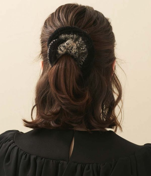 Alexandre de Paris ChouchouScrunchie BEIGE COUTURE 5cm TCHA 21T A25S (4)