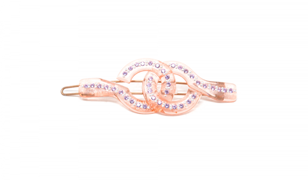 Alexandre de Paris - Druckspange entrelacé 6,5cm rosa ATB-12660-03 Q (3)