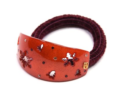 Alexandre de Paris - Haargummi SNOWFLAKE bordeaux APY-41189-04 B_3