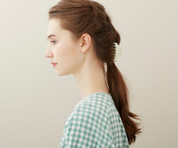 Alexandre de Paris - Haarklammer Floraison 6 cm gelb ACCS-17498-03-J