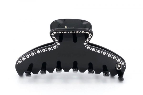 Alexandre de Paris - Haarklammer Klassisch mit Strass Schwarz 8-5cm ACCM-7705-04N (1)
