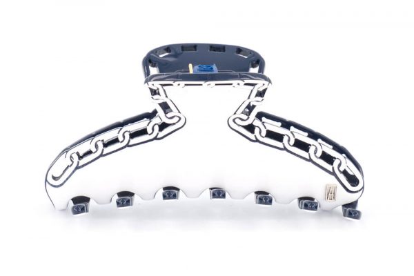 Alexandre de Paris - Haarklammer Maillon Double 8,5 cm weiß ACCM-17297-03 P