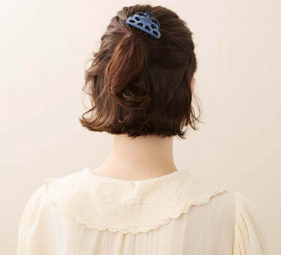 Alexandre de Paris - Haarklammer Opéra-Denim 6 cm blau ACCS-9361-02-DM